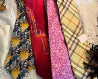 Designer Neck Ties by Jerry Garcia & Burberry