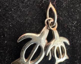 Sterling Silver Penguins Pendant
