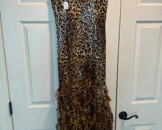 Women's Liancarlo Couture Leopard Print Evening Dress Size 6