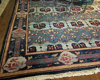 beautiful arts & crafts style wool carpet