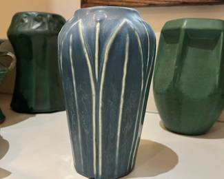 Hampshire pottery blue matte glaze vase