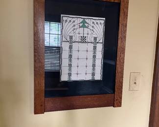 framed arts & crafts style / mission wall art