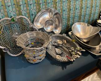 loads of party & entertaining platters and serving dishes