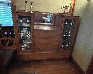 antique oak sideboard