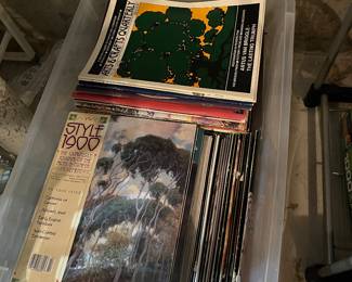 an entire bin of American Arts & Crafts related magazines - past issues