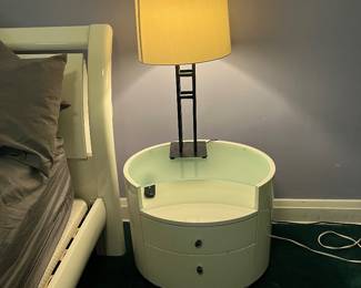 white laminate bedroom set - full size headboard and frame