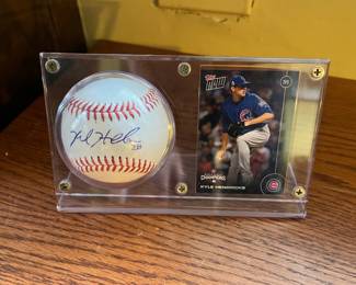 Kyle Hendricks Cubs signed baseball