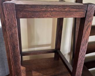 small oak side table - plant stand