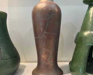 Owen China Co. Keramos line (1906-1908)copper glaze pottery vase