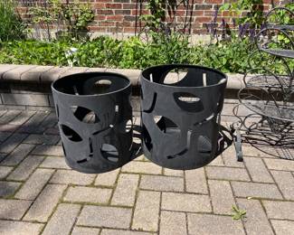 Large metal planters