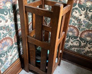 antique oak umbrella stand