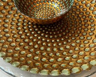 decorative glass serving plate / bowl