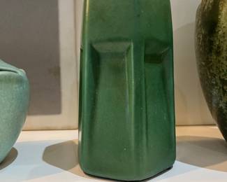 Weller Pottery green glaze vase