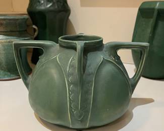 antique art nouveau Julius Dressler pottery vase