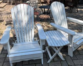 Folding Adirondack chairs & table