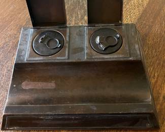Heintz Art Metal Shop antique ink well