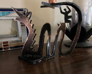 metal dragon sculpture candle holder