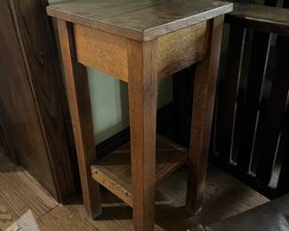antique oak side table