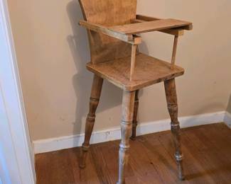 181 vintagewoodenhighchairwithremovable