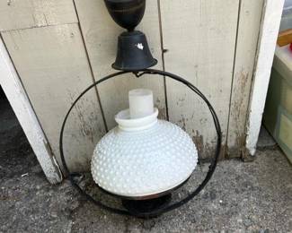 239 vintagemilkglasshobnailpendantlamp