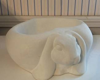 028 carruthstudiocaststonebunnybowlbir