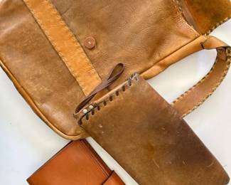 122 vintageleatherhandcraftedbagsetcros