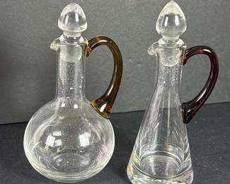 104 pairofglasscruetbottleswithstopper