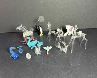 100 glassanimalfigurineslotdeerduckspe