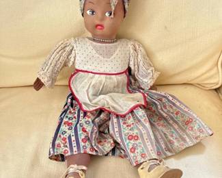 156 vintagehandmadeclothdollfloralskirt