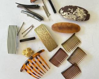 124 vintagehairaccessorieslotbarrettesc