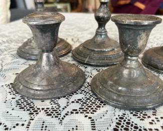 285 weightedsterlingsilvercandleholders