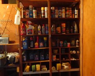 car cleaning supplies. oils. grease