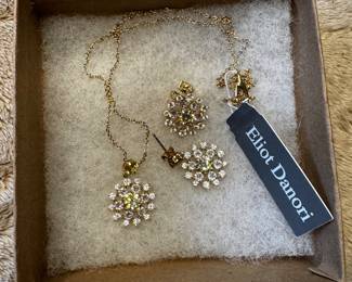 Eliot Danori snowflake necklace and earrings