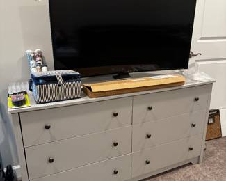 dresser with TV
