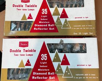 Vintage Sears Double Twinkle Christmas Lights