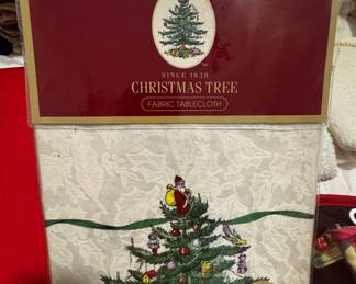 Spode Christmas tree tablecloth