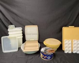 Vintage Tupperware And Knives