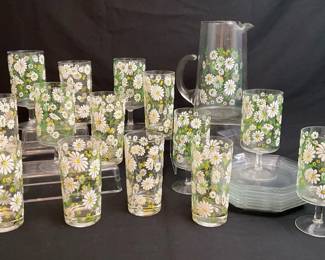Vintage Culver Daisy Glassware