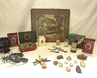 Arrowhead And Vintage Tins
