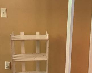 White Coatrack And Shelf