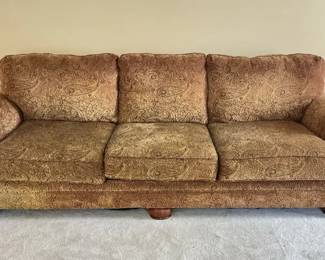 Brown Paisley Sofa