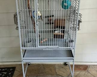 Gray Bird Cage