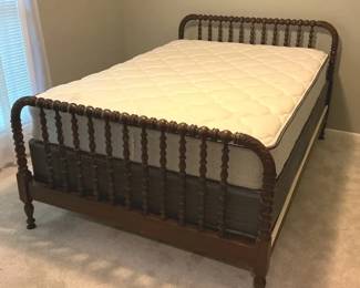 Vintage Bobbin Turned Bed With Mattress Set