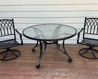 Black Outdoor Patio Set