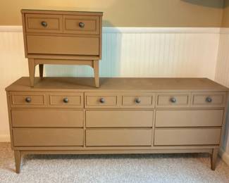 Brown Dresser and Nightstand