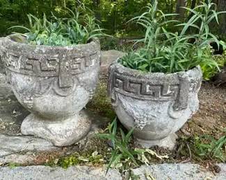 Concrete Planter Duo