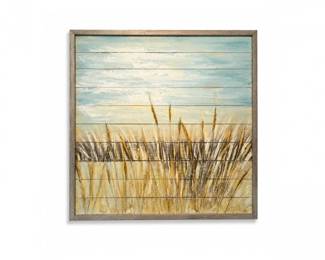 92 LargeCoastalMarshReedsFramedWallArt