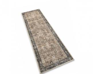 108 ReaLifeVintageStyleWashableRunnerRug2x6Gray