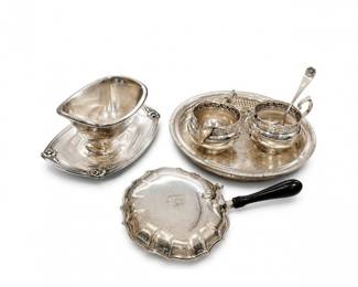 71 VintageSilverplateServingCollectionButterDishCreamerSugarBowl