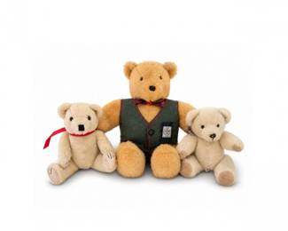24 VintageTeddyBearLotCharmCoPrayerBearPlushSet3StuffedBears